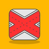 Runway Filled Shadow Icon vector