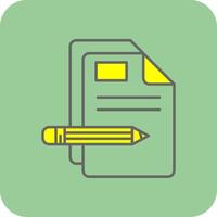 Edit Filled Yellow Icon vector