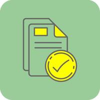 Check Filled Yellow Icon vector