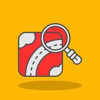 Find Filled Shadow Icon vector