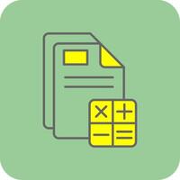 Accounting Filled Yellow Icon vector