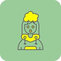 Exploding Filled Yellow Icon vector