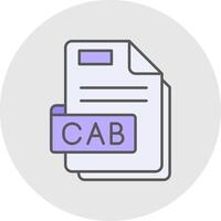 Cab Line Filled Light Circle Icon vector