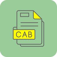 Cab Filled Yellow Icon vector