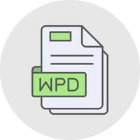 Wpd Line Filled Light Circle Icon vector