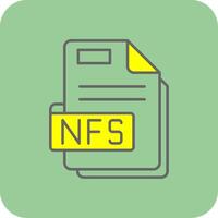 Nfs Filled Yellow Icon vector