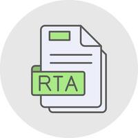 Rta Line Filled Light Circle Icon vector