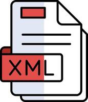 Xml Filled Half Cut Icon vector
