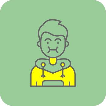 enfermedad lleno amarillo icono vector