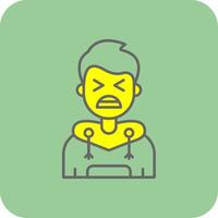 Anguish Filled Yellow Icon vector