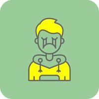 Cry Filled Yellow Icon vector