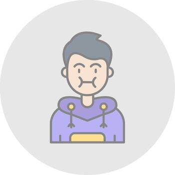 enfermedad línea lleno ligero circulo icono vector