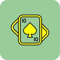 Spades Filled Yellow Icon vector