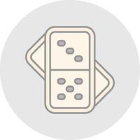 Domino Line Filled Light Circle Icon vector