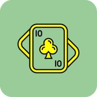 clubs lleno amarillo icono vector