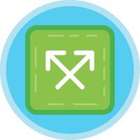 Intersect Flat Multi Circle Icon vector