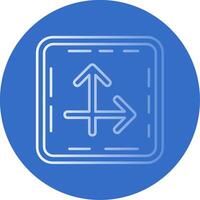 Intersect Gradient Line Circle Icon vector