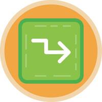 Zigzag Flat Multi Circle Icon vector