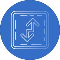 Zigzag Gradient Line Circle Icon vector