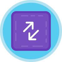 Swap Flat Multi Circle Icon vector