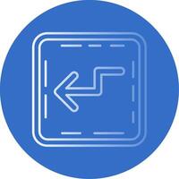Zigzag Gradient Line Circle Icon vector