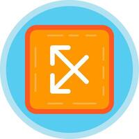 Intersect Flat Multi Circle Icon vector