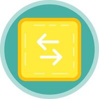 Swap Flat Multi Circle Icon vector