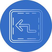 Zigzag Gradient Line Circle Icon vector