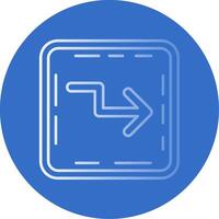 Zigzag Gradient Line Circle Icon vector