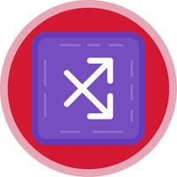 Intersect Flat Multi Circle Icon vector