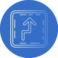 Zigzag Gradient Line Circle Icon vector