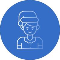 Boy Gradient Line Circle Icon vector