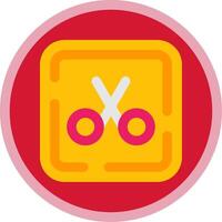 Scissor Flat Multi Circle Icon vector