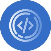 Code Gradient Line Circle Icon vector