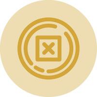 Delete Line Yellow Circle Icon vector