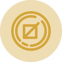 Crop Line Yellow Circle Icon vector