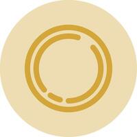 Circle Line Yellow Circle Icon vector