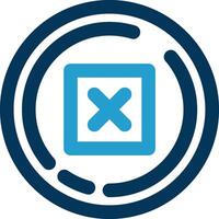 Delete Line Blue Two Color Icon vector