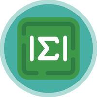 Summation Flat Multi Circle Icon vector
