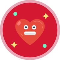 Shocked Flat Multi Circle Icon vector