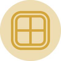 Layout Line Yellow Circle Icon vector