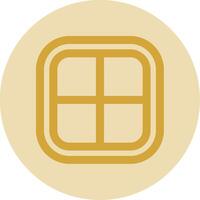 Layout Line Yellow Circle Icon vector