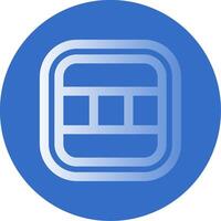 Layout Gradient Line Circle Icon vector