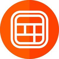 Layout Line Red Circle Icon vector
