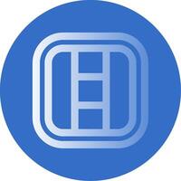 Layout Gradient Line Circle Icon vector