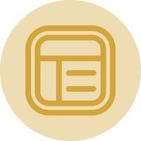 Layout Line Yellow Circle Icon vector