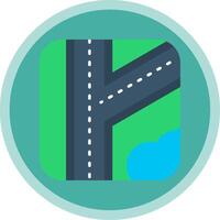 Road Flat Multi Circle Icon vector