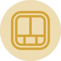Layout Line Yellow Circle Icon vector