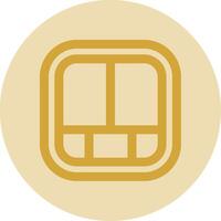 Layout Line Yellow Circle Icon vector