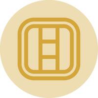 Layout Line Yellow Circle Icon vector